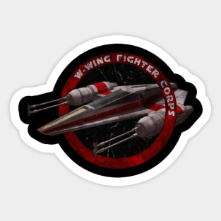 W - WING FIGHTER CORPS Sticker